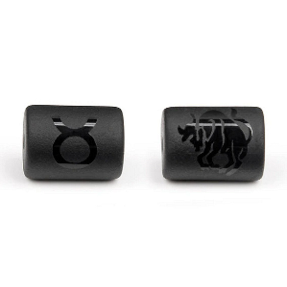Onyx Taurus zodiac sign, natural stone bracelet pendant, 10 mm 1 piece, life force stone