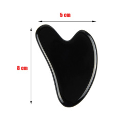 Onyx Gua Sha reduces wrinkles, swelling, improves skin elasticity 5 x 8 cm, life force stone