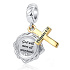 Sterling silver 925 Religious spells Philippians 4:19, 2in1 pendant for bracelet
