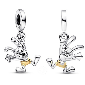 Charm Sterling silver 925 Disney 100. anniversary Oswald the rabbit, bracelet pendant