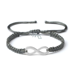 Infinity - infinity, lucky bracelet, handmade emblem, silver color adjustable