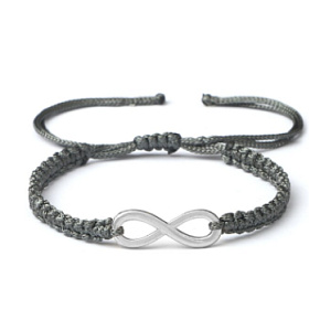 Infinity - infinity, lucky bracelet, handmade emblem, silver color adjustable