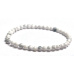 Magnesite / Howlite white bracelet elastic natural stone, ball 4 mm / 16-17 cm, cleansing stone
