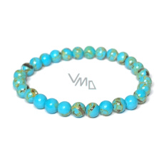 Tyrkenite blue bracelet elastic natural stone, bead 6 mm / 16-17 cm, stone of young people, looking for a life goal Tyrkenite blue bracelet elastic natural stone, bead 6 mm / 16-17 cm, stone of young people, looking for a life goal