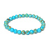 Tyrkenite blue bracelet elastic natural stone, bead 6 mm / 16-17 cm, stone of young people, looking for a life goal