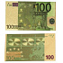 Talisman Gold plastic banknote 100 EUR