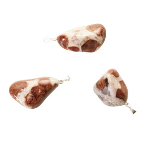 Garnet Grosular Matrix Troml pendant natural stone, 2,2 - 3 cm, 1 piece, stone of fire, love