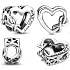 Charm Sterling silver 925 Heart and infinity Love You Mum, bead on bracelet family