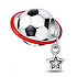 Charm Sterling silver 925 Euro 2024 Football, bead on bracelet sport