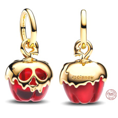 Charm Sterling Silver 925 Disney Snow White, Evil Queen's Apple, Fairy Tale Bracelet Pendant