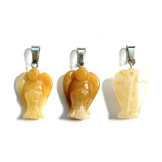 Agate Angel pendant natural stone hand-polished 2-2.2cm, calm-protection-strength-harmony