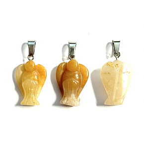 Agate Angel pendant natural stone hand-polished 2-2.2cm, calm-protection-strength-harmony