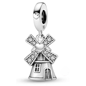 Charm Větrný mlýn – domov, klid a láska, korálek na náramek symbol