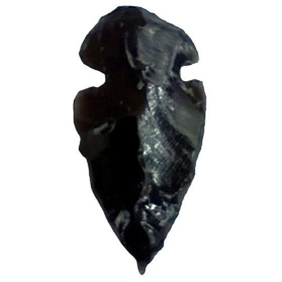 Obsidian pendant arrow natural stone 3,8-5 cm, stone of rescue