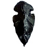 Obsidian pendant arrow natural stone 3,8-5 cm, stone of rescue