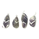 Amethyst rainbow zebra Zambia Trommel pendant natural stone M, approx. 2,5 cm, stone of kings and bishops