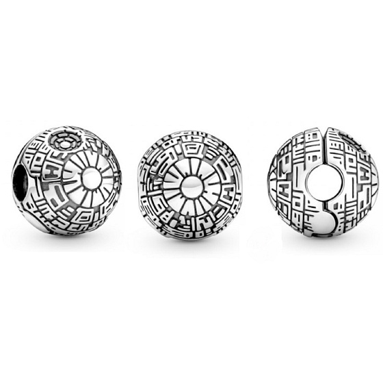 Charm Sterling silver 925 Marvel Star Wars Death Star bead bracelet