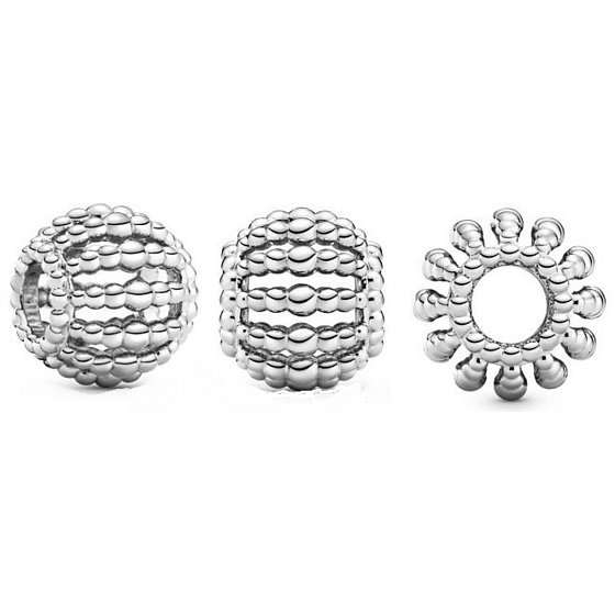 Charm Sterling silver 925 Strands of beads, bead on bracelet symbol