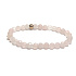 Rose facet bracelet elastic natural stone, ball 6 mm / 16 - 17 cm, love stone
