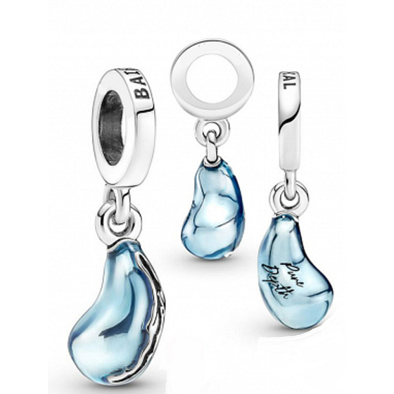 Sterling silver 925 Lake Baikal, travel bracelet pendant