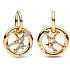 Charm Sterling Silver 925 Gold Plated Zodiac Sign Virgo, Pendant Bracelet