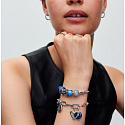 Charm Sterling silver 925 Heart in a four-leaf clover, lucky - Mini medallion, pendant on a bracelet symbol