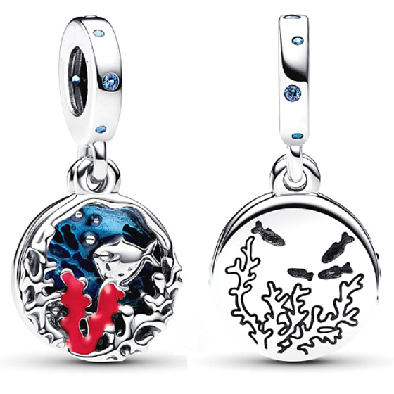 Charm Sterling silver 925 Australian coral reef 2in1, travel bracelet pendant