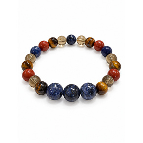 Bracelet with a story – Bro, you can count on me, natural minerals, 8 mm bead / wrist 14–15 cm