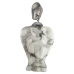 Magnesite / Howlite white Angel guardian pendant natural stone 1,7 cm 1 piece, cleansing stone
