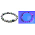 Hackmanit bracelet elastic natural stone, bead 8 mm / 16 - 17 cm, AAA quality, stone inner transformation
