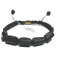 Tourmaline / Skoryl bracelet natural stone made of rounded stones, hand knitted, adjustable size, guardian of good mood Tourmaline / Skoryl bracelet natural stone made of rounded stones, hand knitted, adjustable size, guardian of good mood