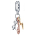 Sterling silver 925 Harry Potter - Glasses, Nimbus 2000 and lightning, 3in1 pendant bracelet