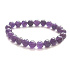 Amethyst bracelet elastic natural stone, bead 9 - 10 mm / 16 - 17 cm, AA quality, stone of kings and bishops