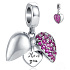Sterling Silver 925 Heart Openable I Love You Pendant Bracelet Love