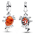 Charm Sterling silver 925 Disney The Little Mermaid - Sebastian the Crab, pendant for bracelet