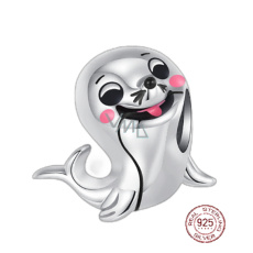 Charm Sterling silver 925 Sea lion, bead on bracelet animal