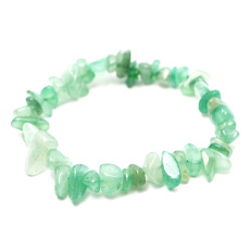 Avanturine bracelet elastic chopped natural stone 16 cm, for children, lucky stone