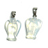 Opalite Angel guardian pendant synthetic stone hand cut 2 - 2,2 cm, stone of wishes and hope