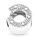 Sterling silver 925 Alphabet letter C, bead for bracelet