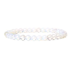 Crystal bracelet elastic natural stone, ball 4 mm / 15 cm, for children