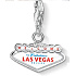 Charm Sterling silver 925 Las Vegas, lobster clasp pendant on travel bracelet