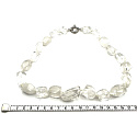 Crystal necklace natural stone large pieces 50 cm, stone stones