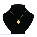 Commemorative urn pendant, Heart shiny, waterproof, Stainless steel 19 x 29 mm + chain 50 cm