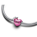 Charm Sterling Silver 925 Graduation Pink Graduation Heart 2024, Graduation Bracelet Bead