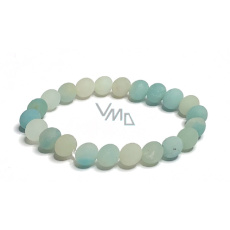 Amazonite blue matte bracelet elastic natural stone, ball 6 mm / 16 - 17 cm, stone of hope