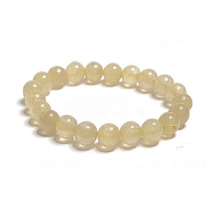 Quartz with Rutile bracelet elastic natural stone, bead 8 mm / 16-17 cm, the most perfect healer