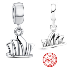 Sterling silver 925 Sydney - Opera House, travel bracelet pendant