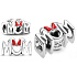 Charm Sterling silver 925 Disney Minnie Mouse bow and the word Mum - Mum, bead on bracelet