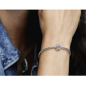 Charm Sterling silver 925 Sun, star and moon, stopper, clip bead on bracelet nature