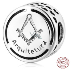 Charm Sterling silver 925 Architecture, bead on bracelet job Charm Sterling silver 925 Architecture, bead on bracelet job